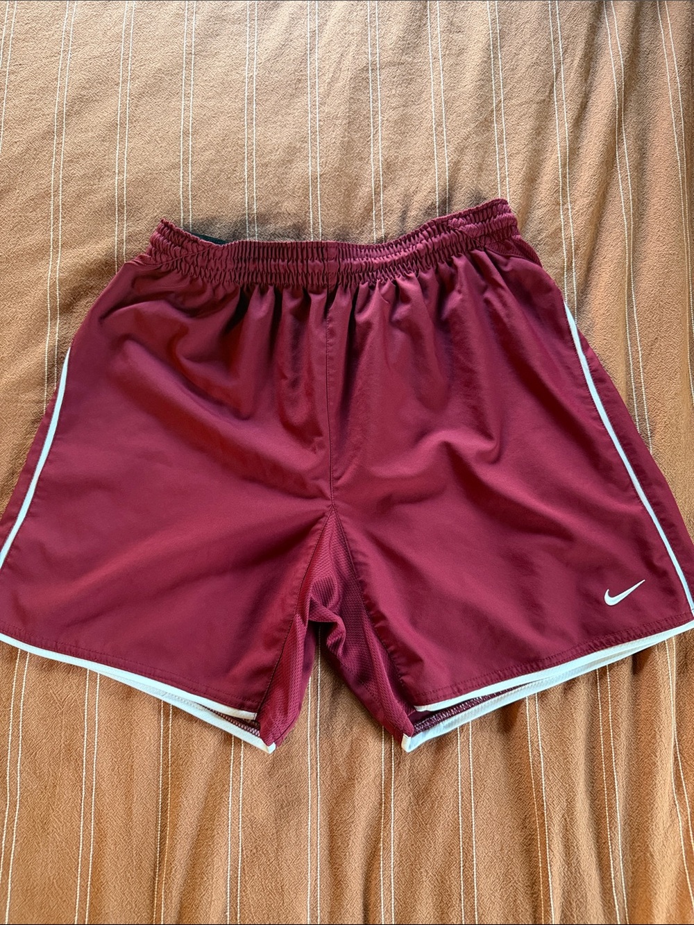 Nike Burgundy Shorts with White Trim